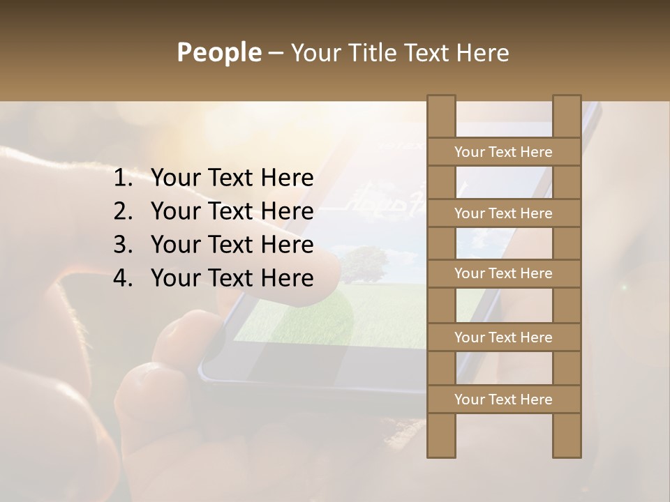 A Person Holding A Cell Phone In Their Hands PowerPoint Template