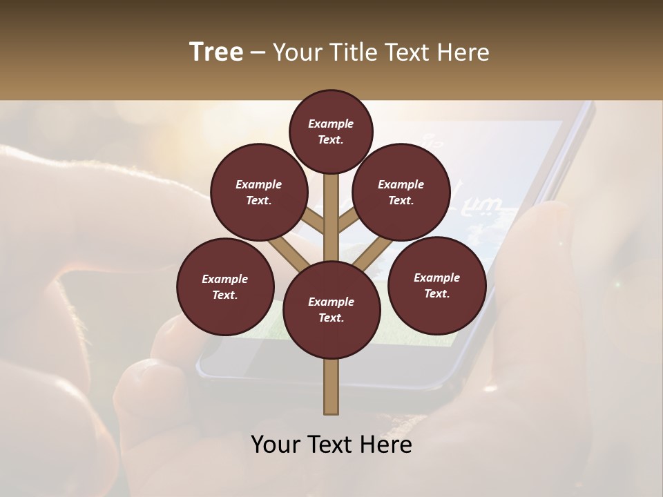 A Person Holding A Cell Phone In Their Hands PowerPoint Template