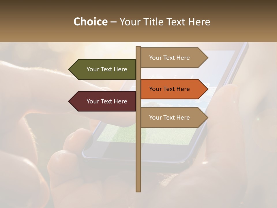 A Person Holding A Cell Phone In Their Hands PowerPoint Template