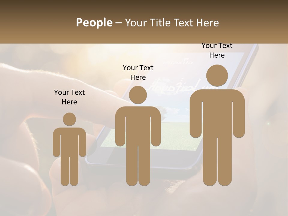 A Person Holding A Cell Phone In Their Hands PowerPoint Template