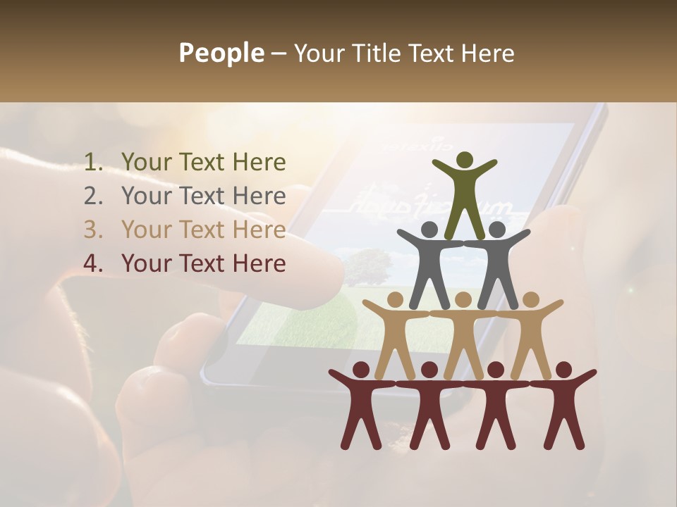 A Person Holding A Cell Phone In Their Hands PowerPoint Template