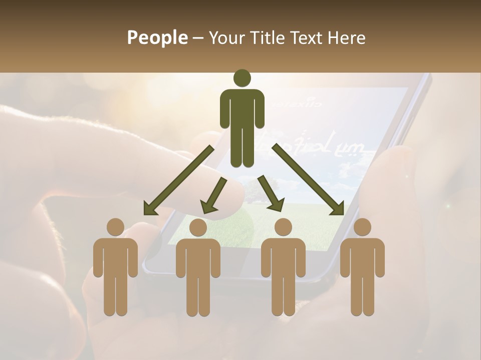 A Person Holding A Cell Phone In Their Hands PowerPoint Template