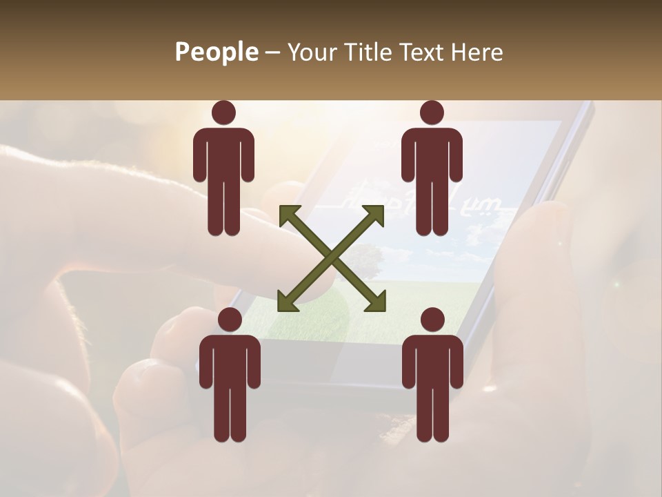 A Person Holding A Cell Phone In Their Hands PowerPoint Template