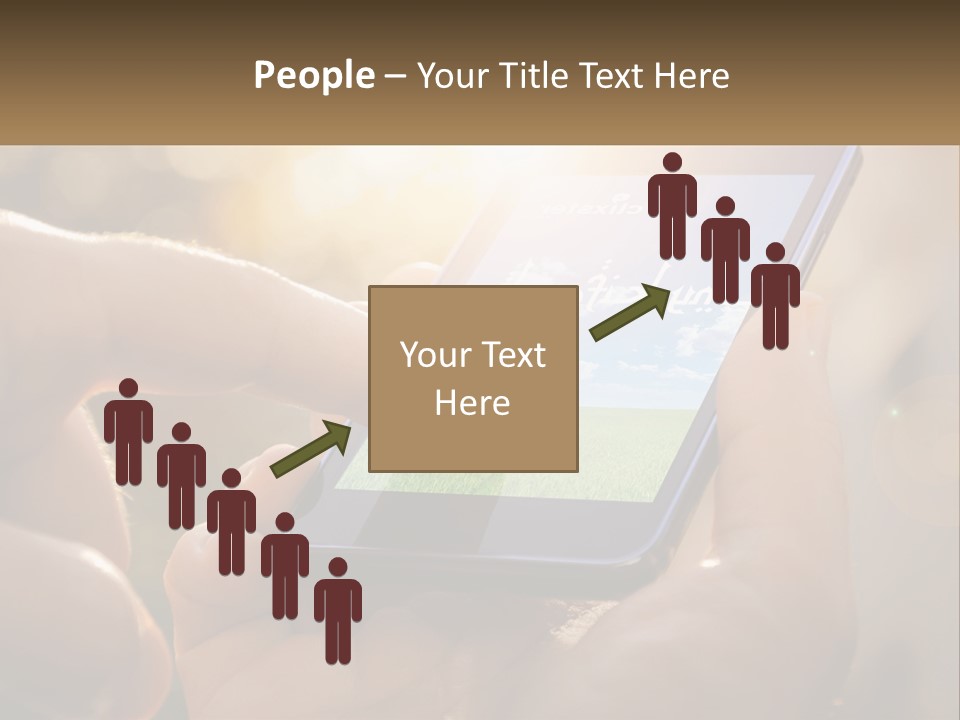A Person Holding A Cell Phone In Their Hands PowerPoint Template