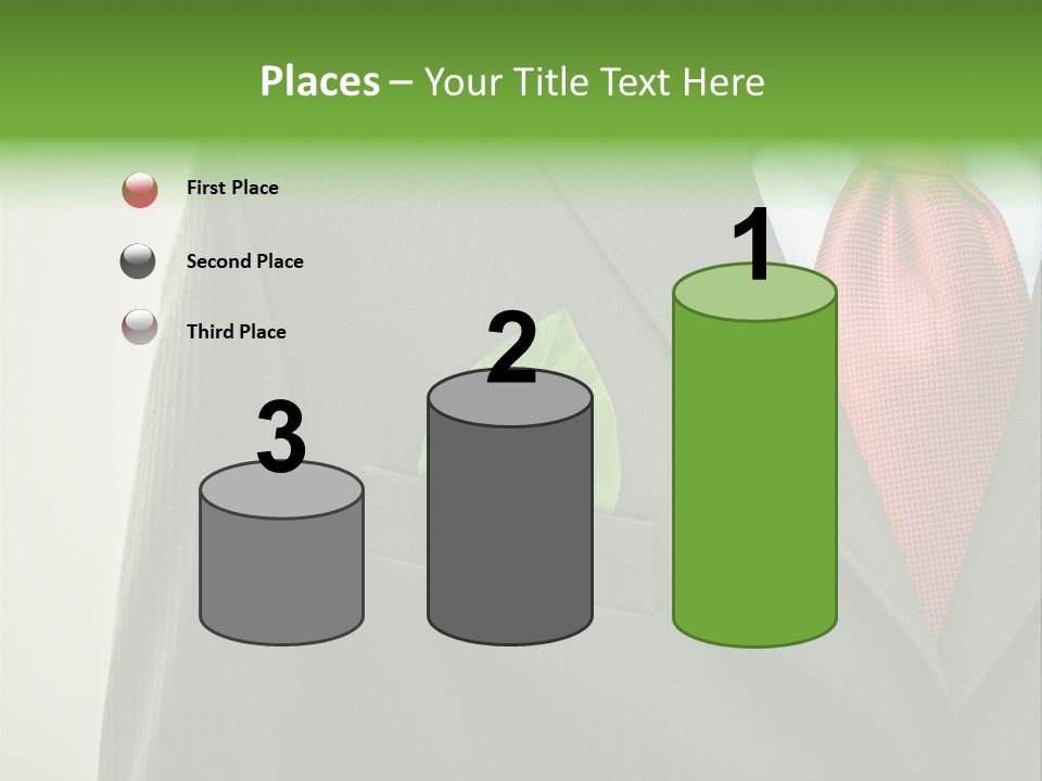 A Man In A Suit With A Green Leaf On His Lapel PowerPoint Template