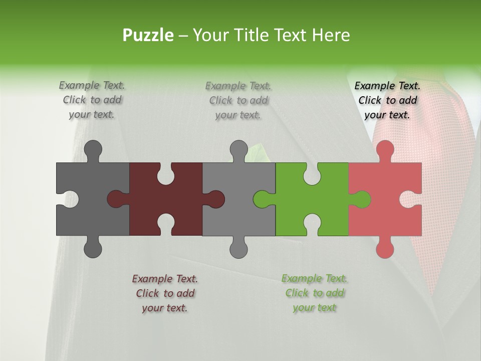 A Man In A Suit With A Green Leaf On His Lapel PowerPoint Template