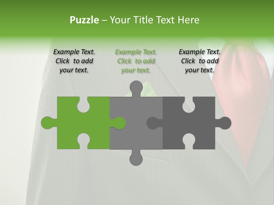 A Man In A Suit With A Green Leaf On His Lapel PowerPoint Template