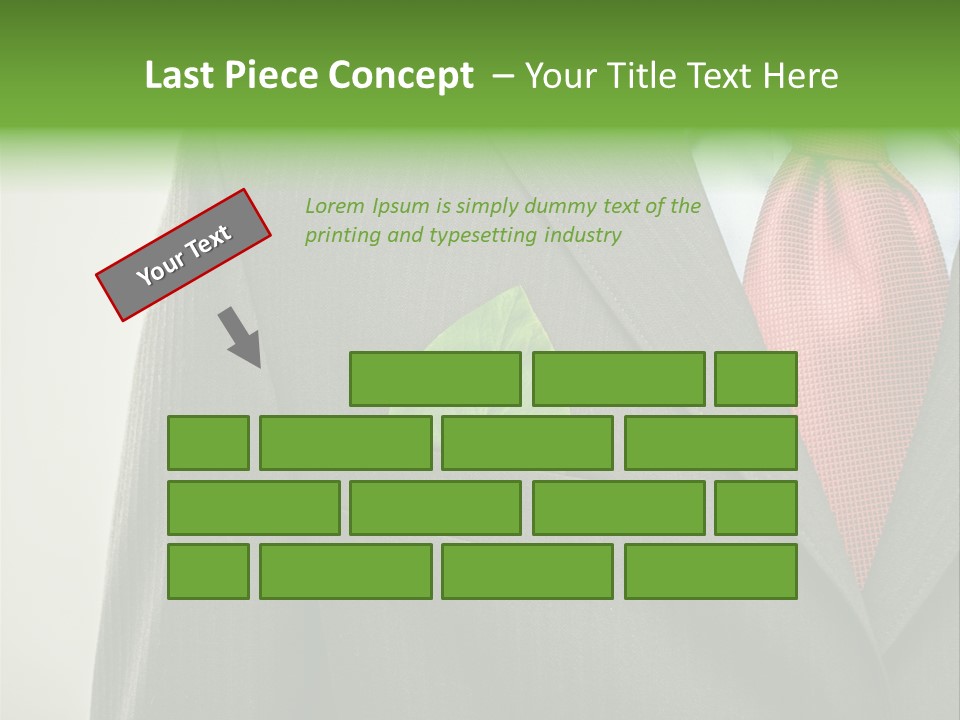 A Man In A Suit With A Green Leaf On His Lapel PowerPoint Template