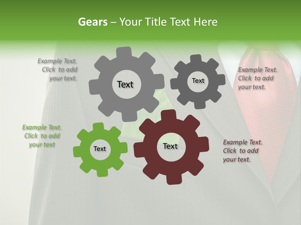 A Man In A Suit With A Green Leaf On His Lapel PowerPoint Template