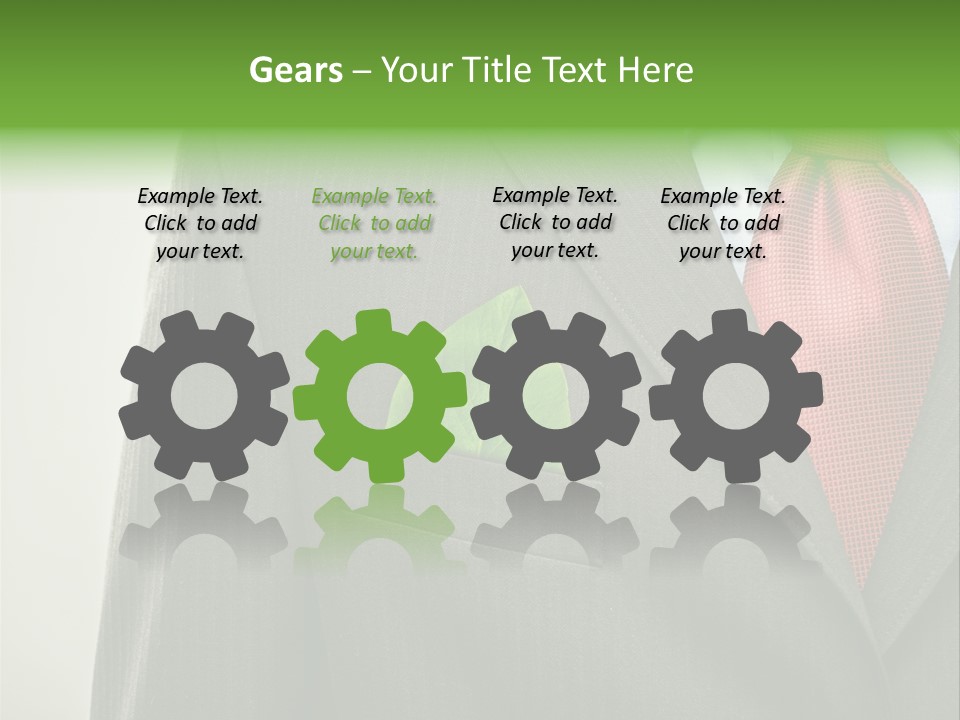 A Man In A Suit With A Green Leaf On His Lapel PowerPoint Template