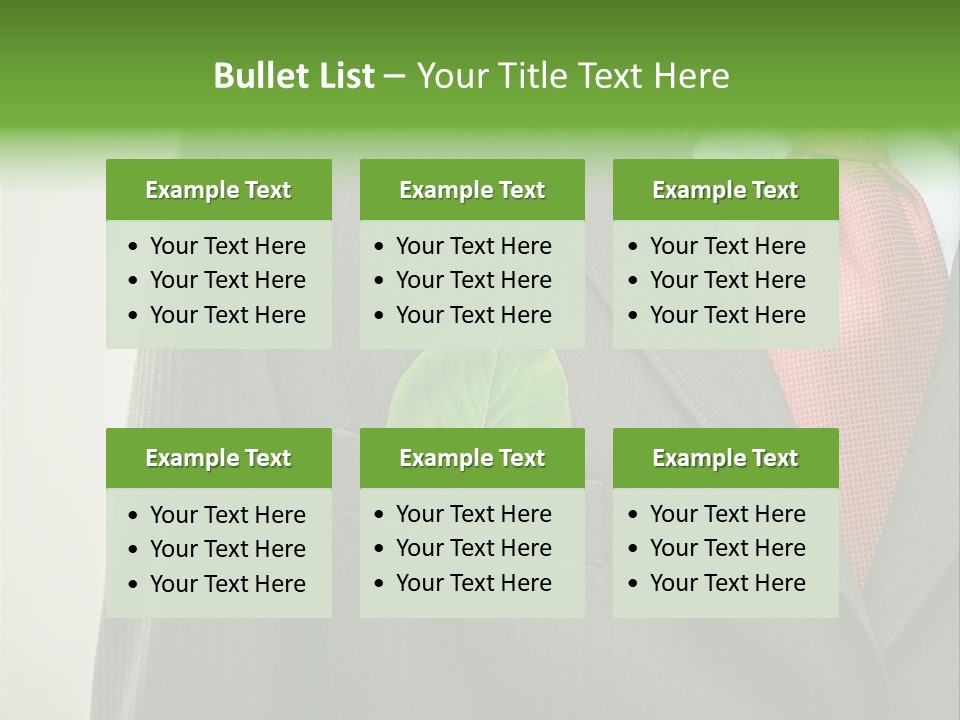 A Man In A Suit With A Green Leaf On His Lapel PowerPoint Template