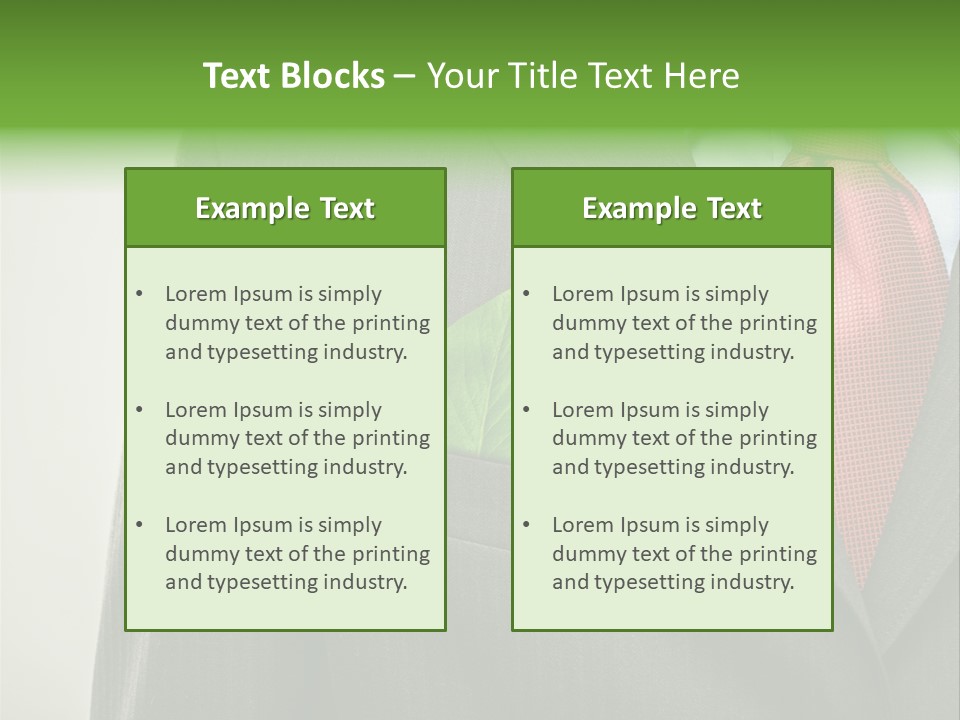 A Man In A Suit With A Green Leaf On His Lapel PowerPoint Template