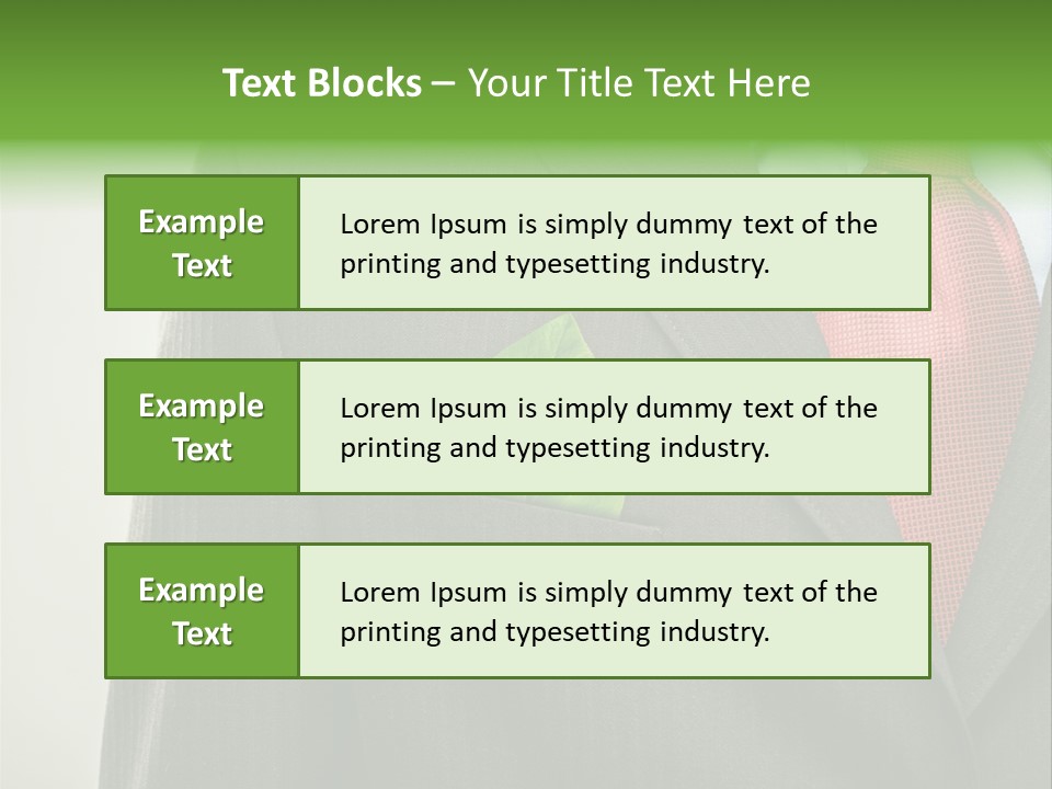 A Man In A Suit With A Green Leaf On His Lapel PowerPoint Template