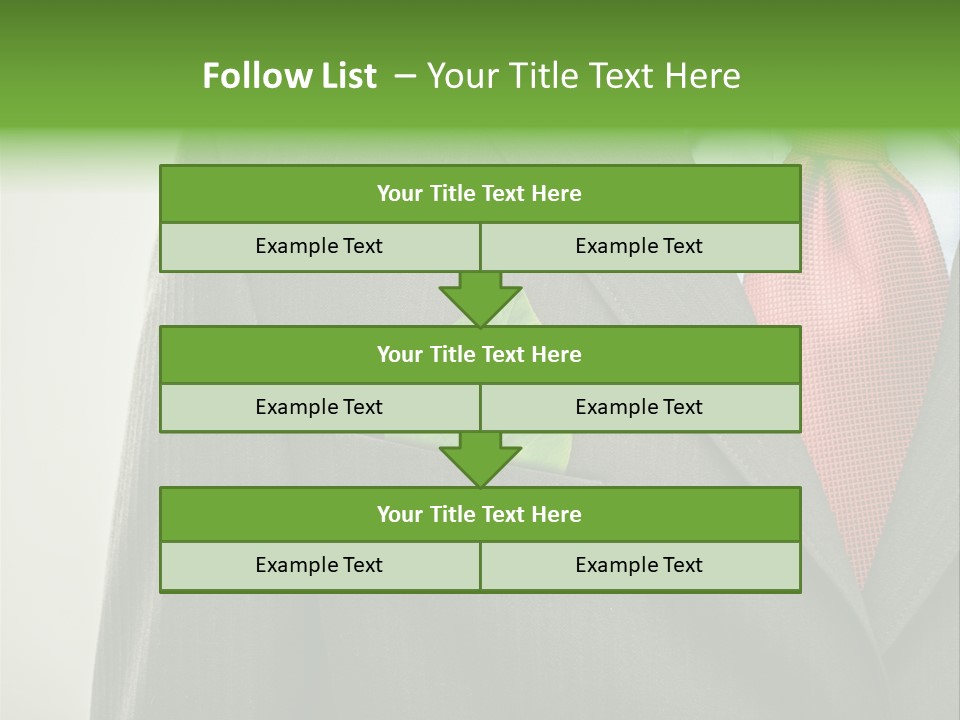 A Man In A Suit With A Green Leaf On His Lapel PowerPoint Template