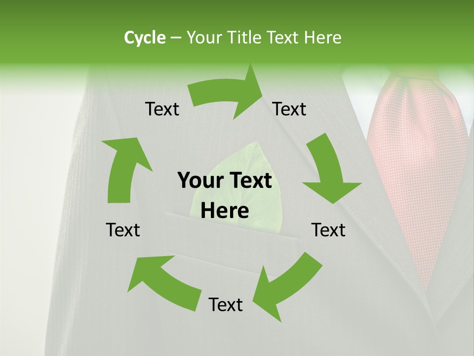 A Man In A Suit With A Green Leaf On His Lapel PowerPoint Template