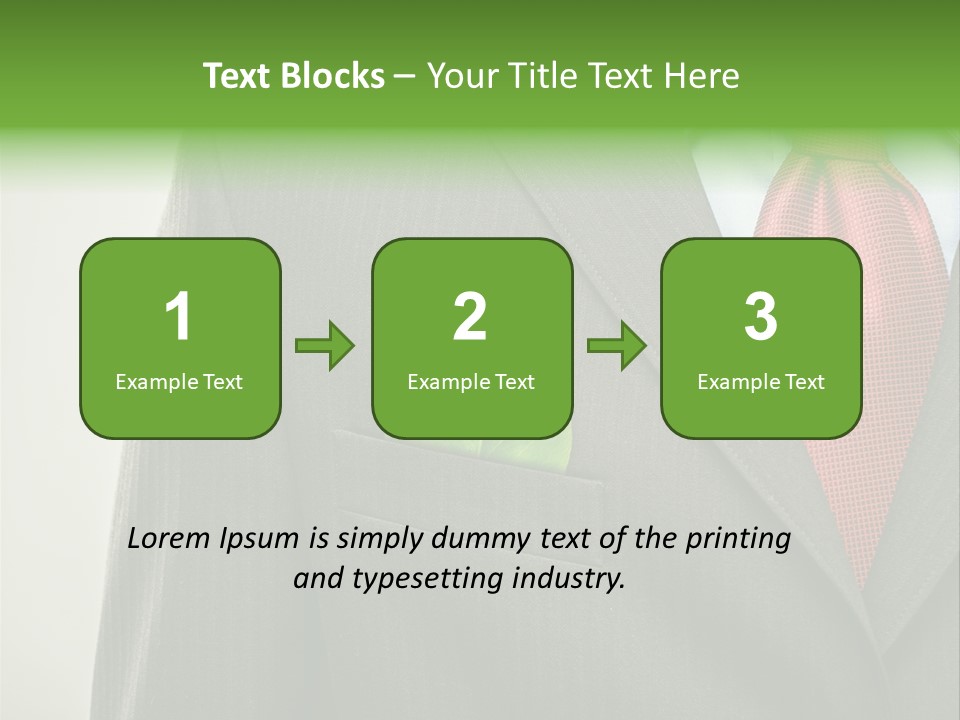 A Man In A Suit With A Green Leaf On His Lapel PowerPoint Template
