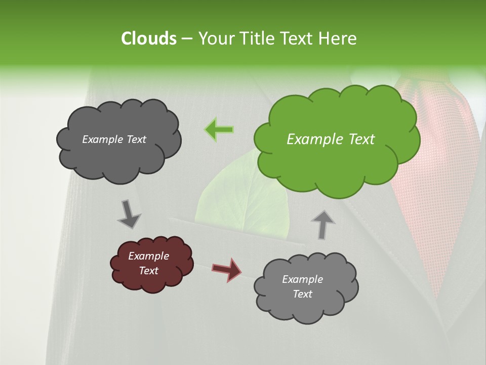 A Man In A Suit With A Green Leaf On His Lapel PowerPoint Template