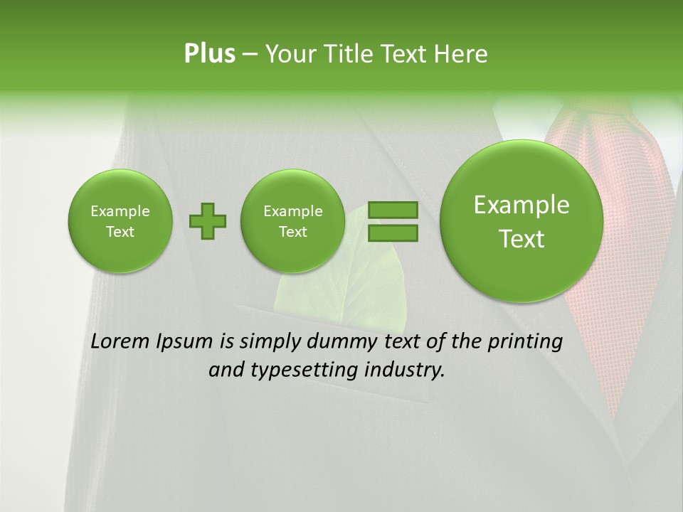A Man In A Suit With A Green Leaf On His Lapel PowerPoint Template