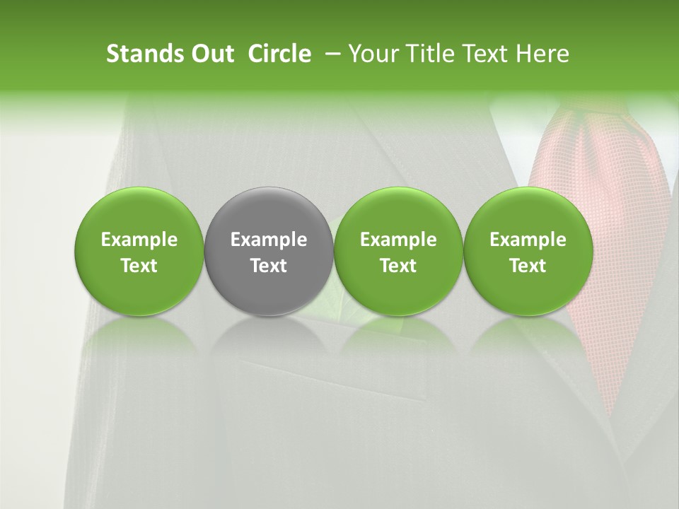 A Man In A Suit With A Green Leaf On His Lapel PowerPoint Template