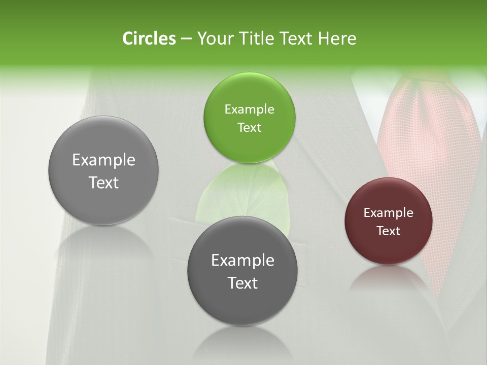 A Man In A Suit With A Green Leaf On His Lapel PowerPoint Template