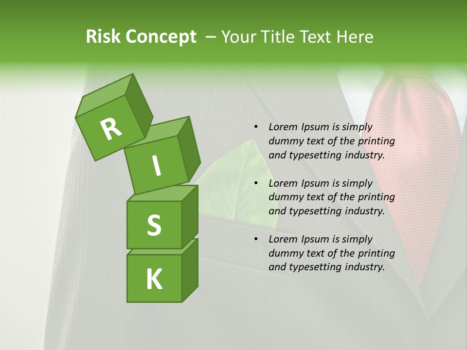 A Man In A Suit With A Green Leaf On His Lapel PowerPoint Template