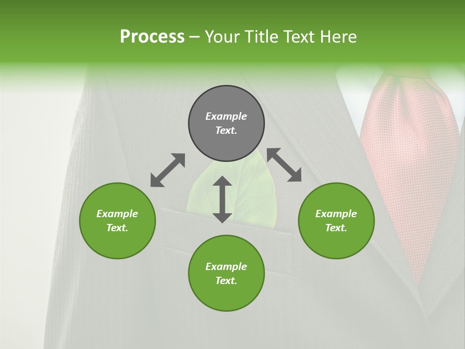 A Man In A Suit With A Green Leaf On His Lapel PowerPoint Template