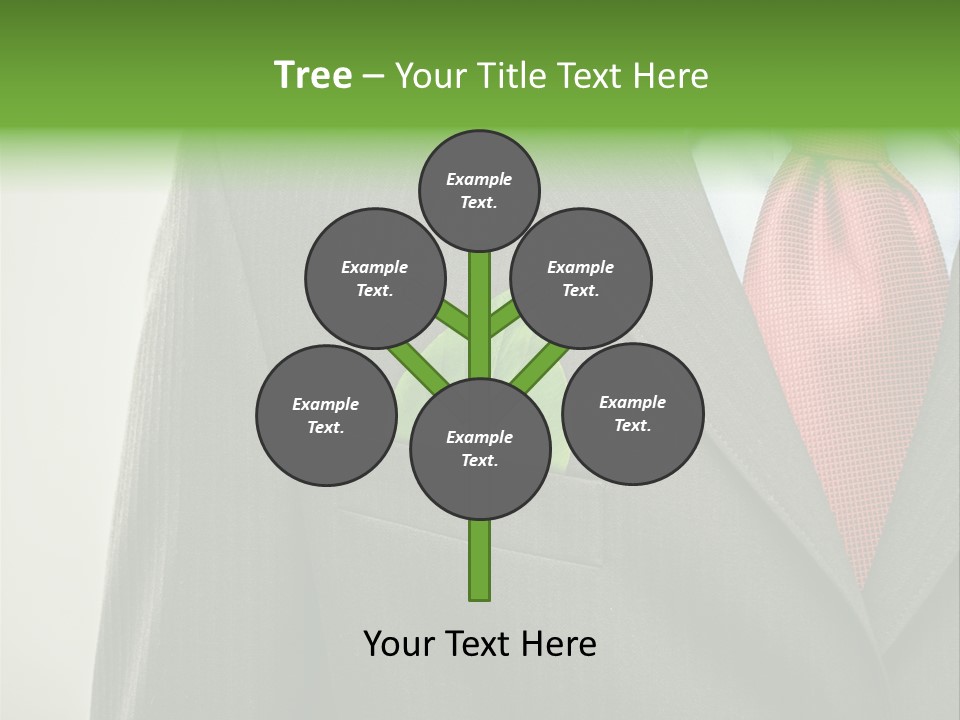 A Man In A Suit With A Green Leaf On His Lapel PowerPoint Template