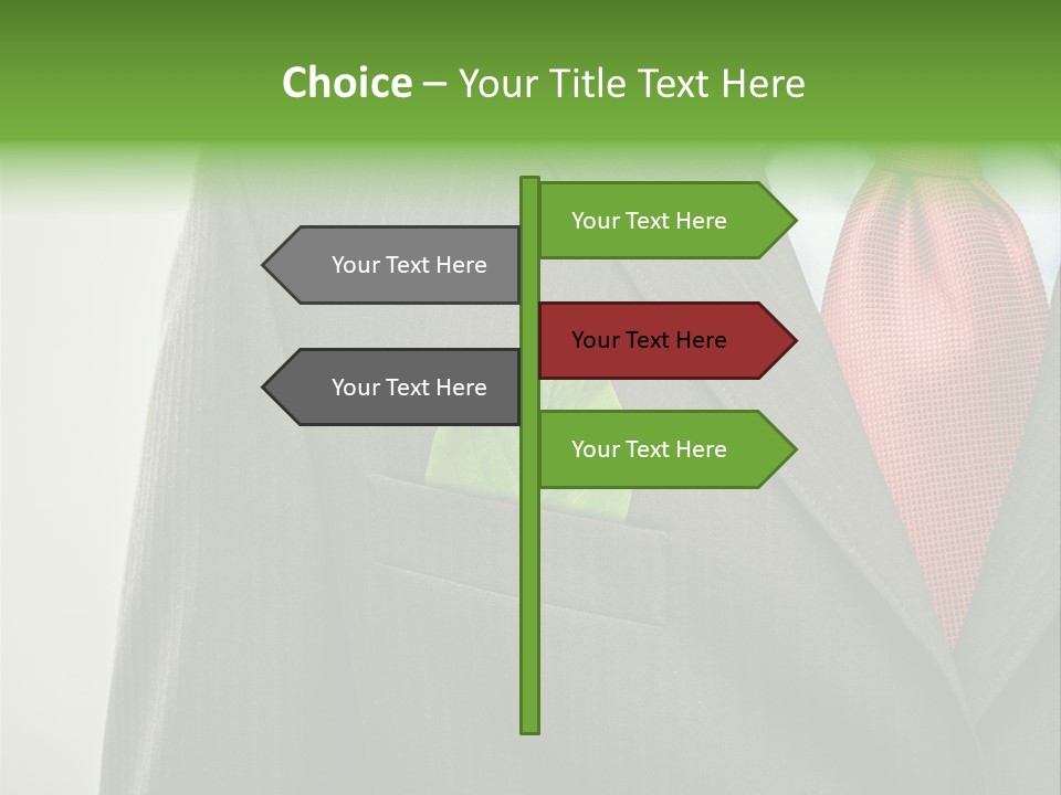 A Man In A Suit With A Green Leaf On His Lapel PowerPoint Template