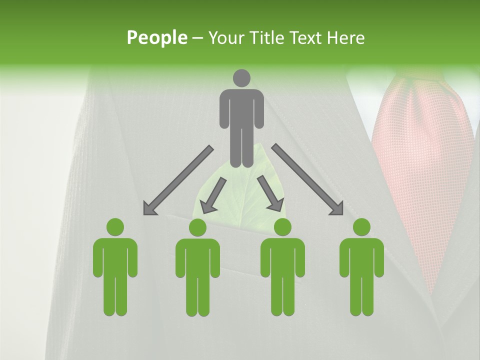 A Man In A Suit With A Green Leaf On His Lapel PowerPoint Template