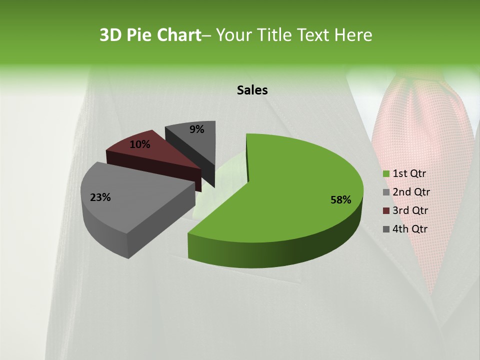 A Man In A Suit With A Green Leaf On His Lapel PowerPoint Template
