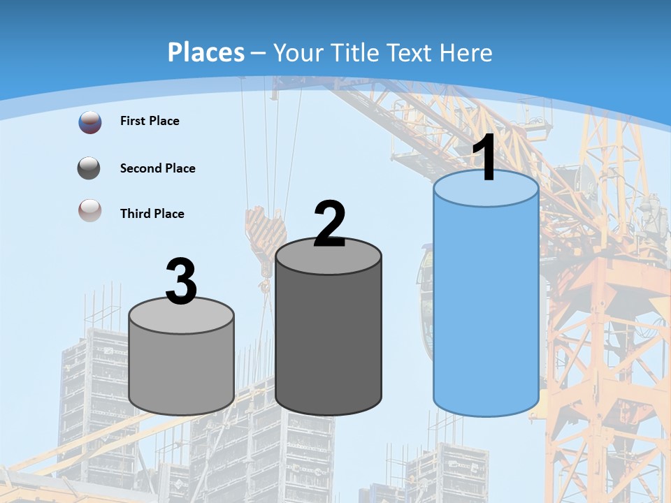 A Yellow Crane With A Blue Sky In The Background PowerPoint Template