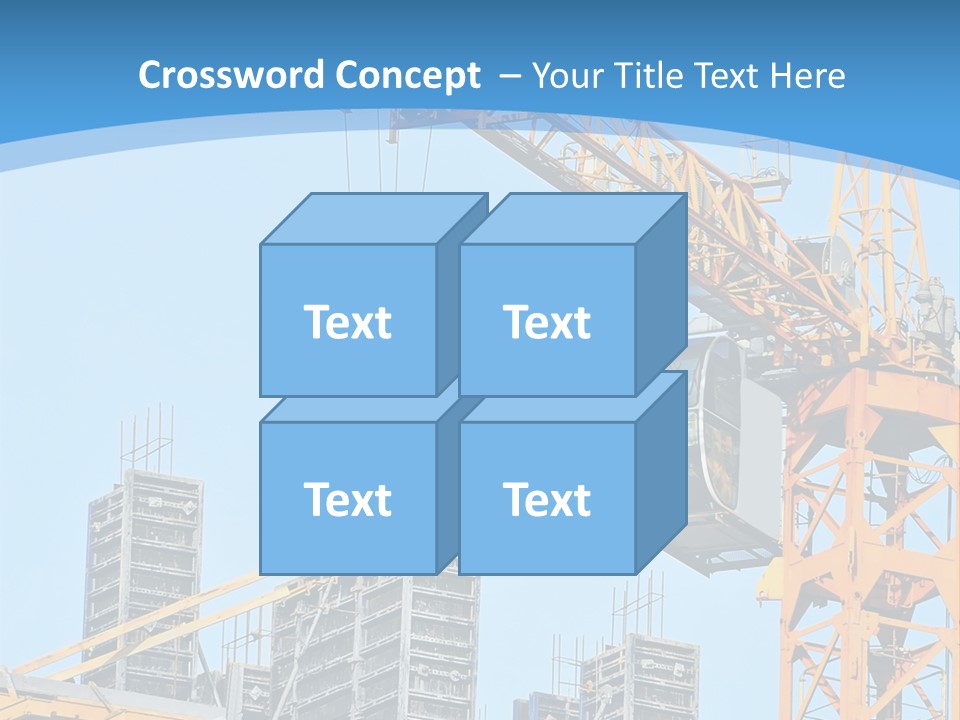 A Yellow Crane With A Blue Sky In The Background PowerPoint Template