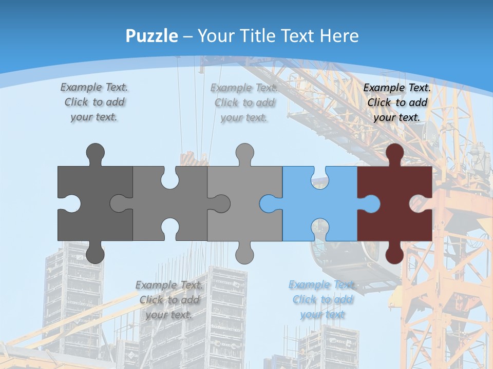 A Yellow Crane With A Blue Sky In The Background PowerPoint Template