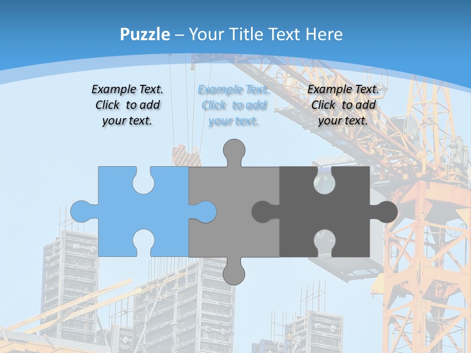 A Yellow Crane With A Blue Sky In The Background PowerPoint Template