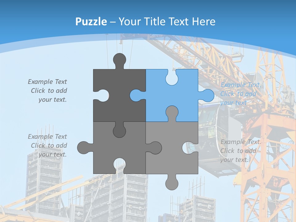 A Yellow Crane With A Blue Sky In The Background PowerPoint Template