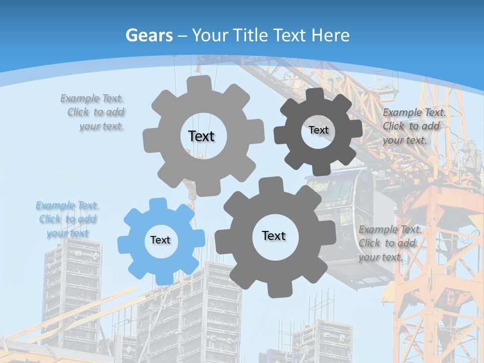 A Yellow Crane With A Blue Sky In The Background PowerPoint Template