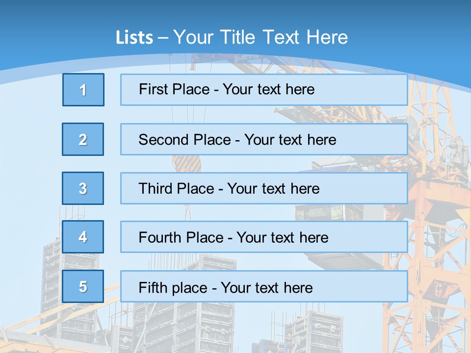 A Yellow Crane With A Blue Sky In The Background PowerPoint Template