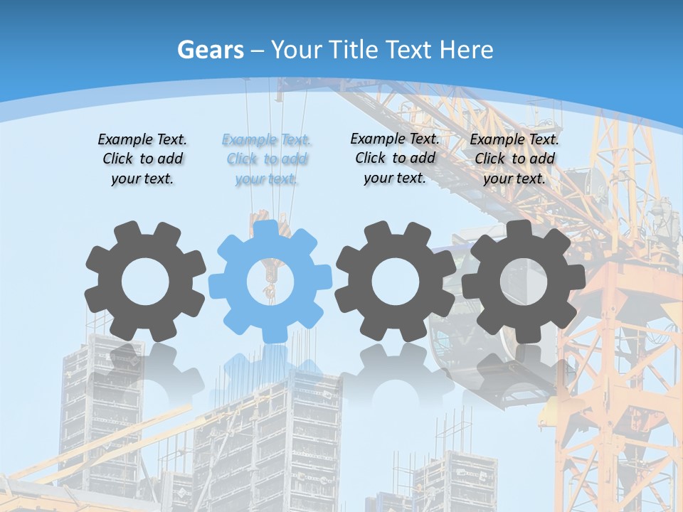 A Yellow Crane With A Blue Sky In The Background PowerPoint Template