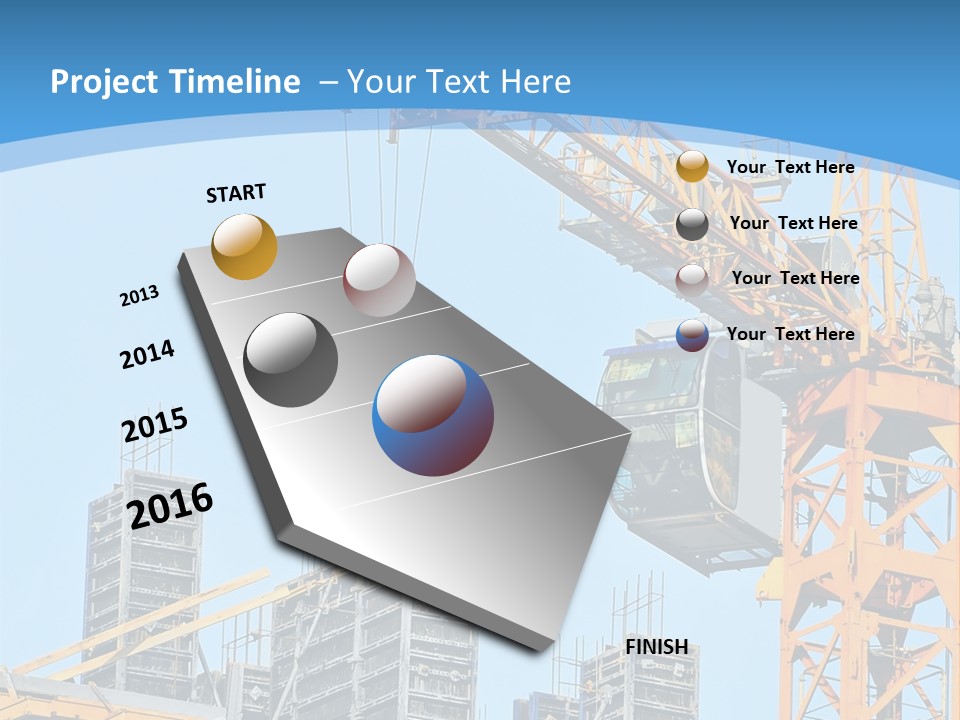 A Yellow Crane With A Blue Sky In The Background PowerPoint Template