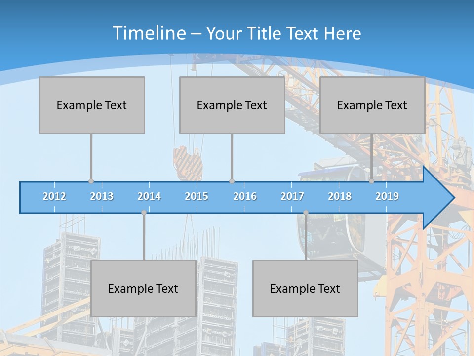 A Yellow Crane With A Blue Sky In The Background PowerPoint Template