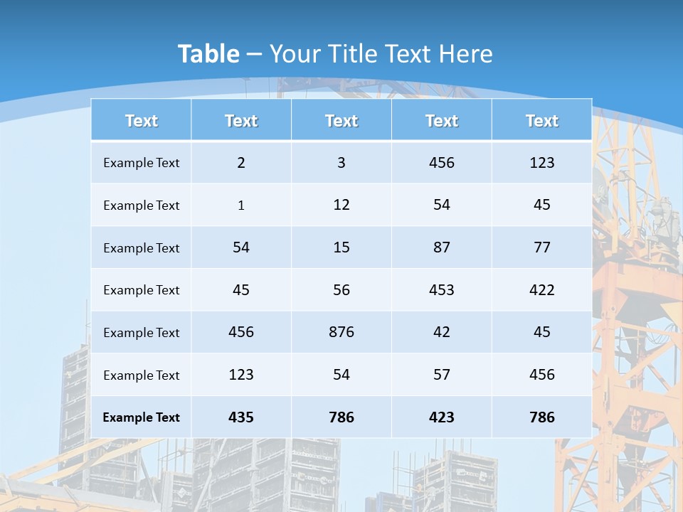 A Yellow Crane With A Blue Sky In The Background PowerPoint Template