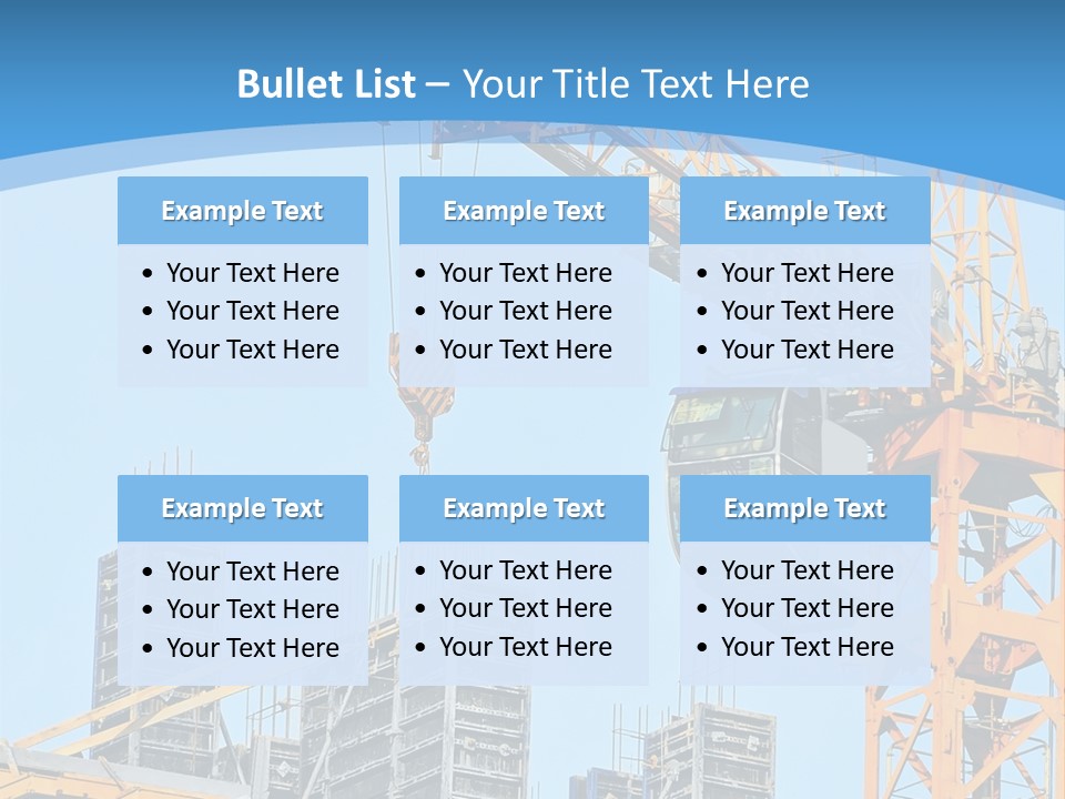 A Yellow Crane With A Blue Sky In The Background PowerPoint Template