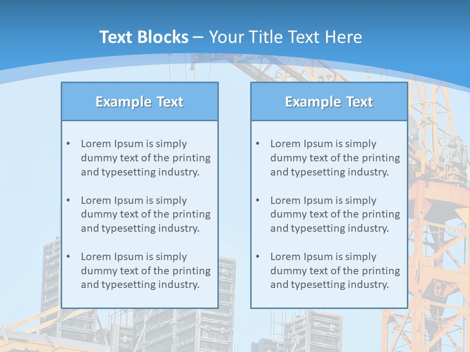 A Yellow Crane With A Blue Sky In The Background PowerPoint Template