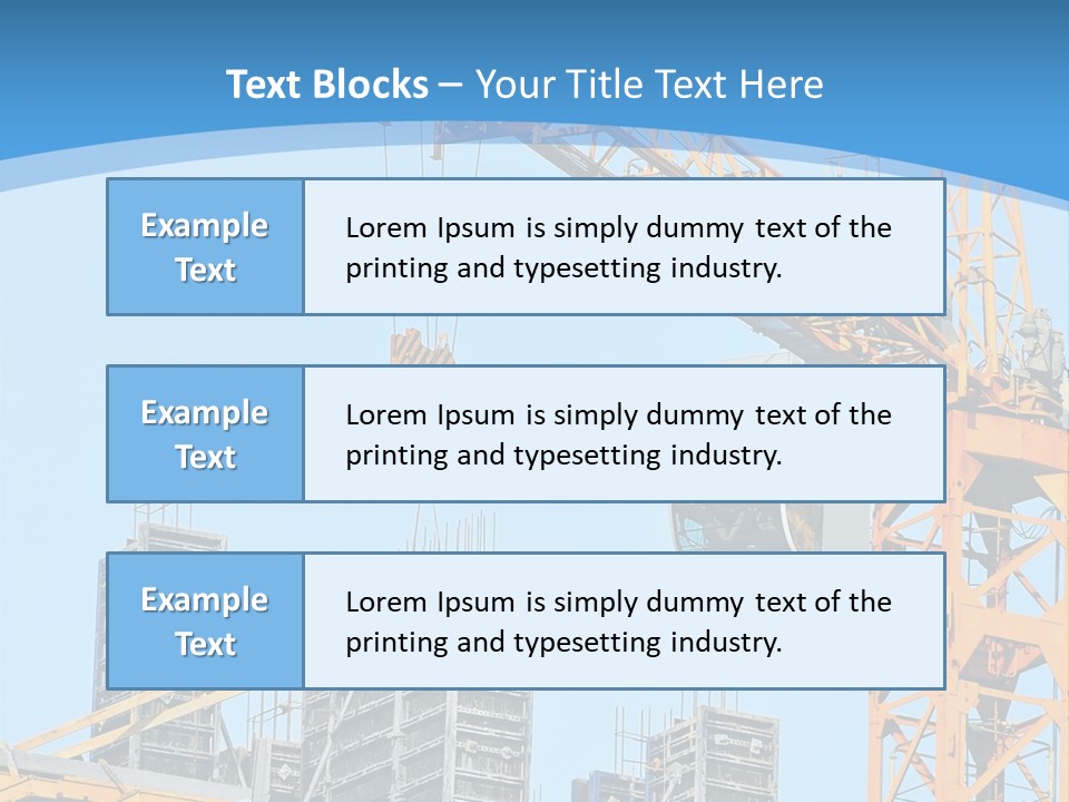 A Yellow Crane With A Blue Sky In The Background PowerPoint Template