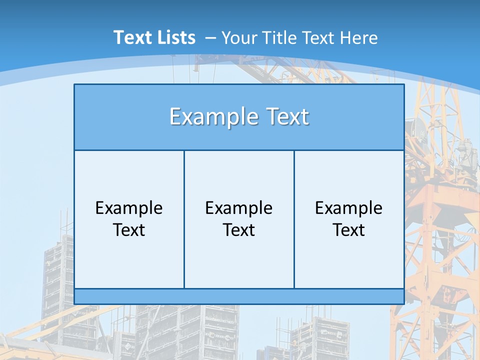 A Yellow Crane With A Blue Sky In The Background PowerPoint Template