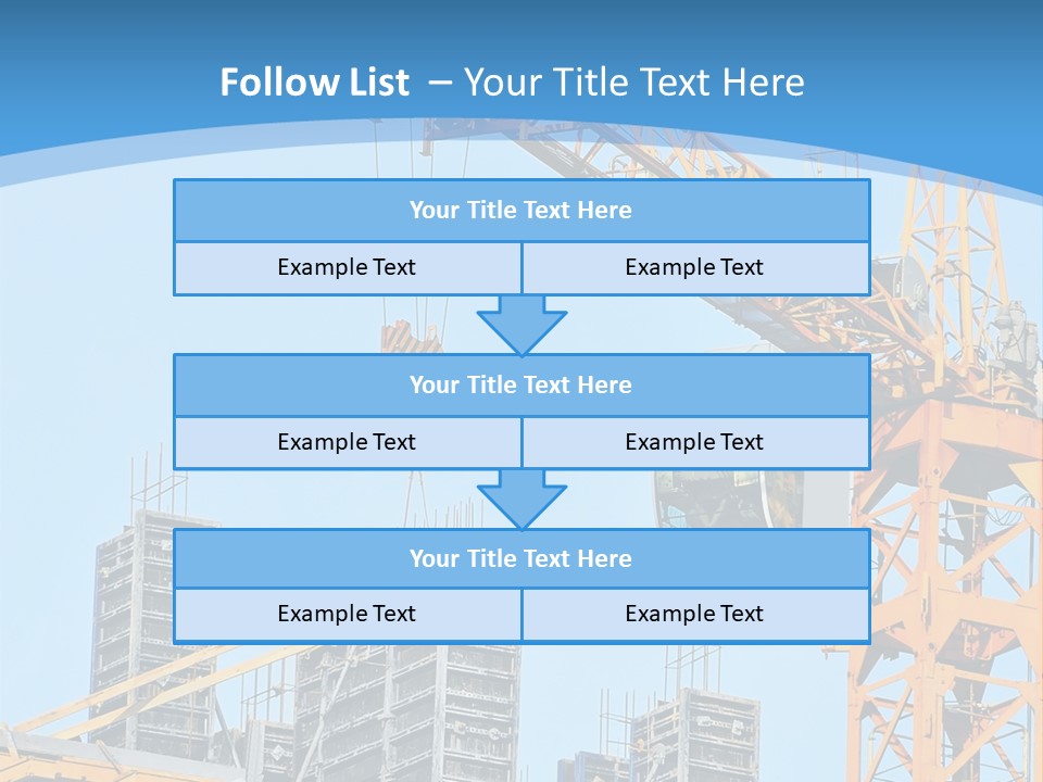 A Yellow Crane With A Blue Sky In The Background PowerPoint Template