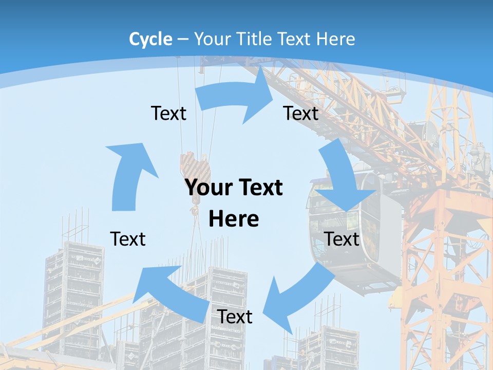 A Yellow Crane With A Blue Sky In The Background PowerPoint Template