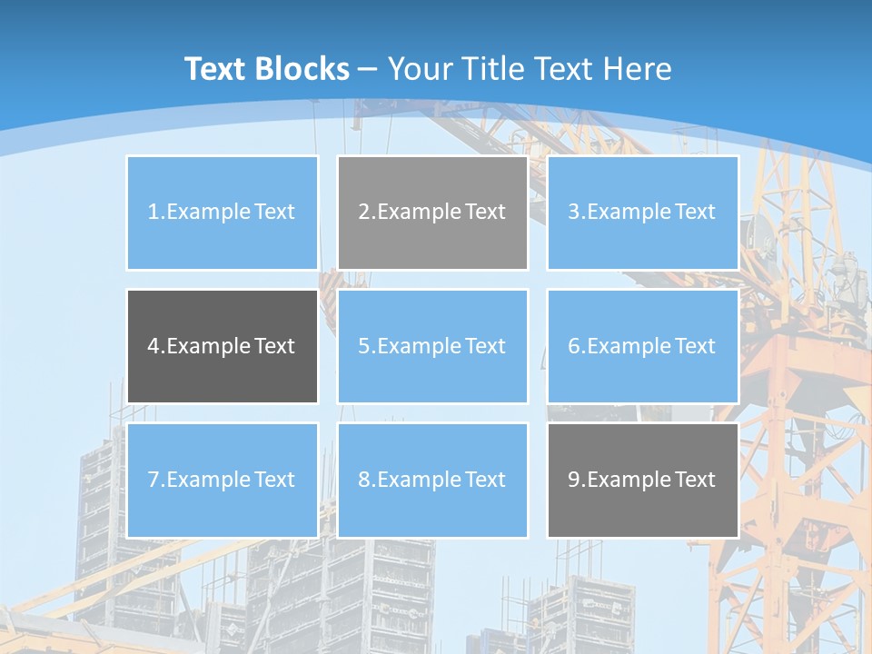 A Yellow Crane With A Blue Sky In The Background PowerPoint Template
