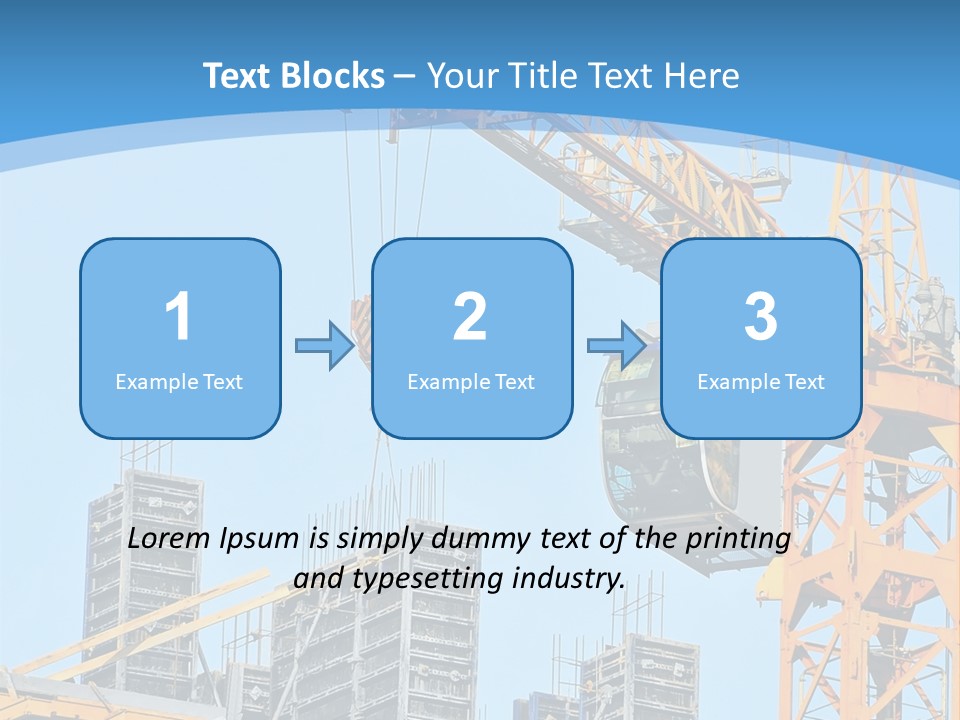 A Yellow Crane With A Blue Sky In The Background PowerPoint Template