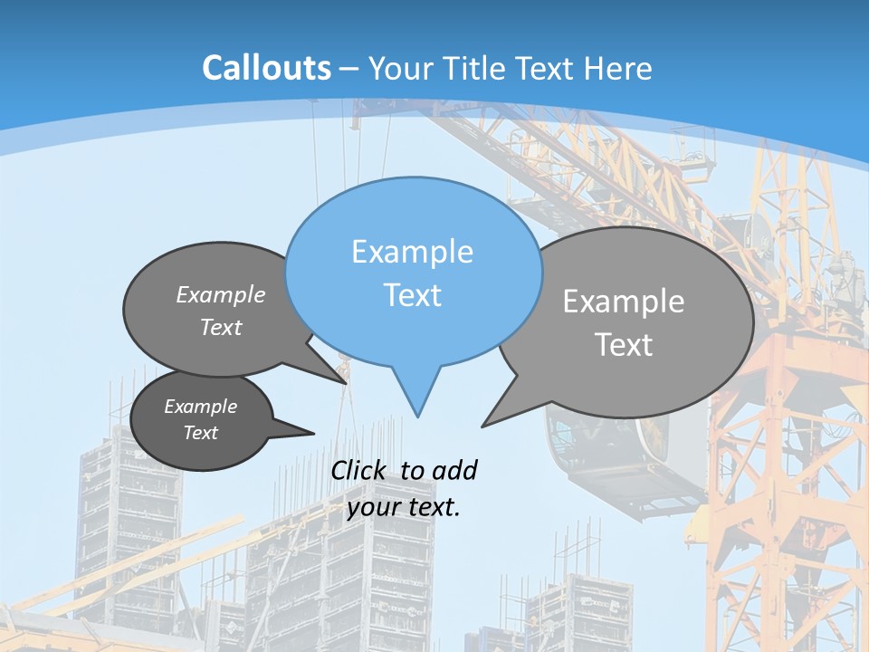 A Yellow Crane With A Blue Sky In The Background PowerPoint Template